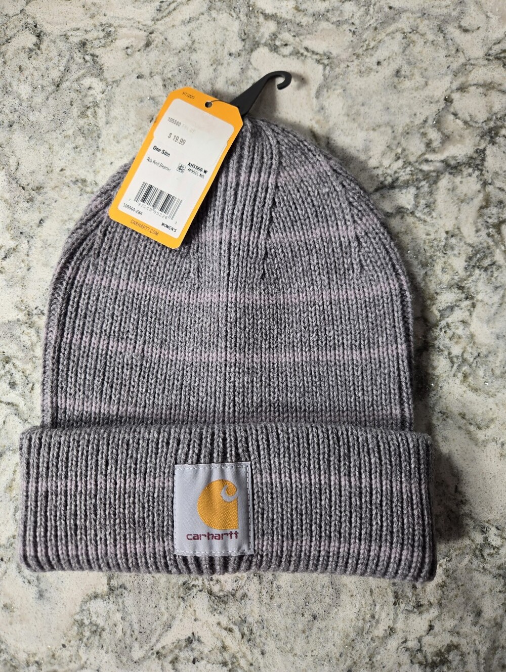 NWT Carhartt Two-Tone Gray Ribbed Cuff Beanie